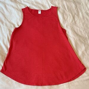 Old Navy Scarlet Ribbed Tank Top